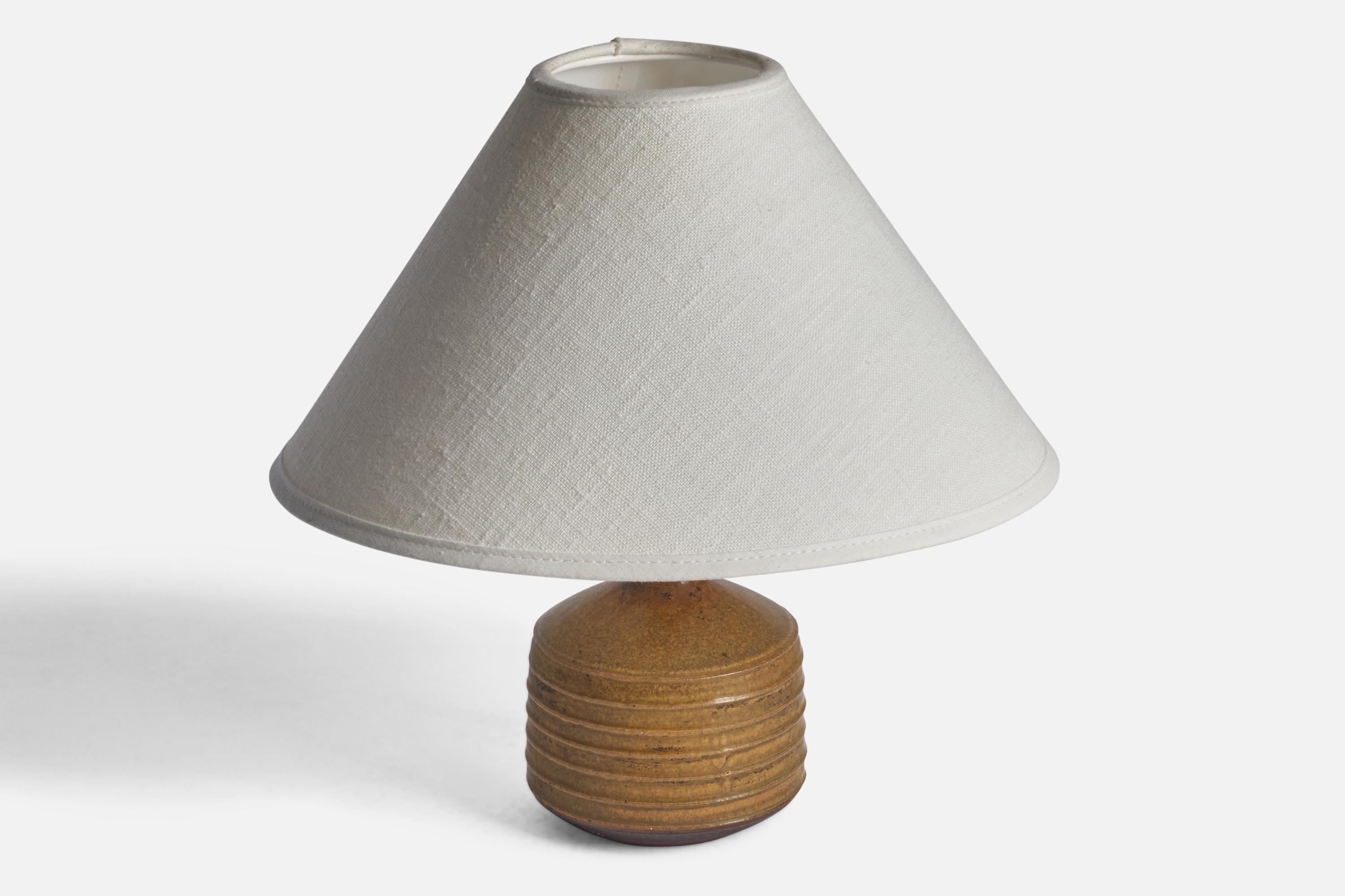 Mid-Century Modern Rolf Palm, Small Table Lamp, Stoneware, Sweden, 1960s For Sale