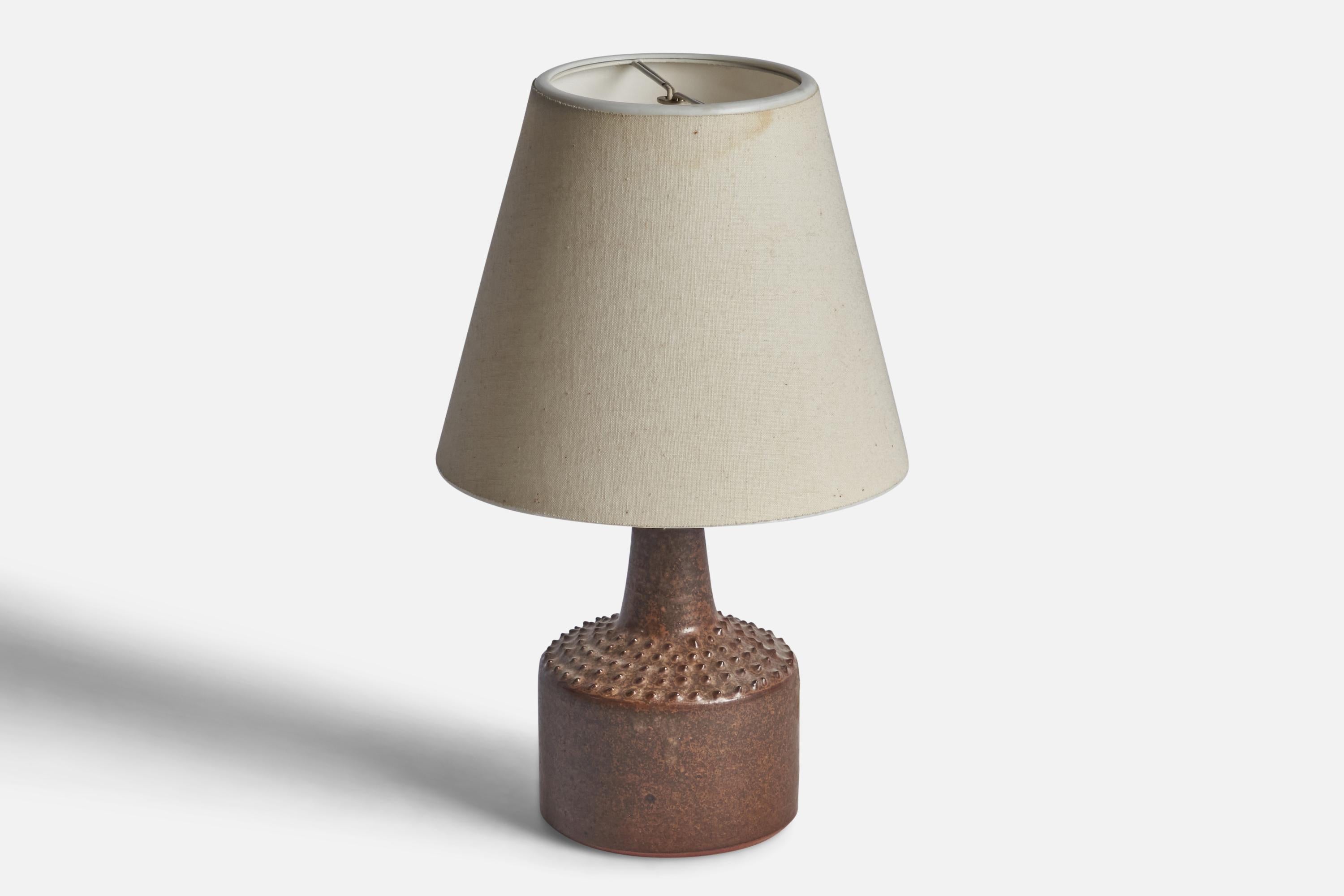 Swedish Rolf Palm, Small Table Lamp, Stoneware, Sweden, 1960s For Sale