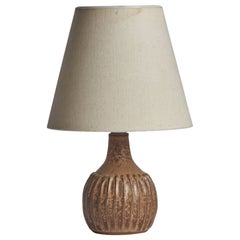 Rolf Palm, Small Table Lamp, Stoneware, Sweden, 1960s