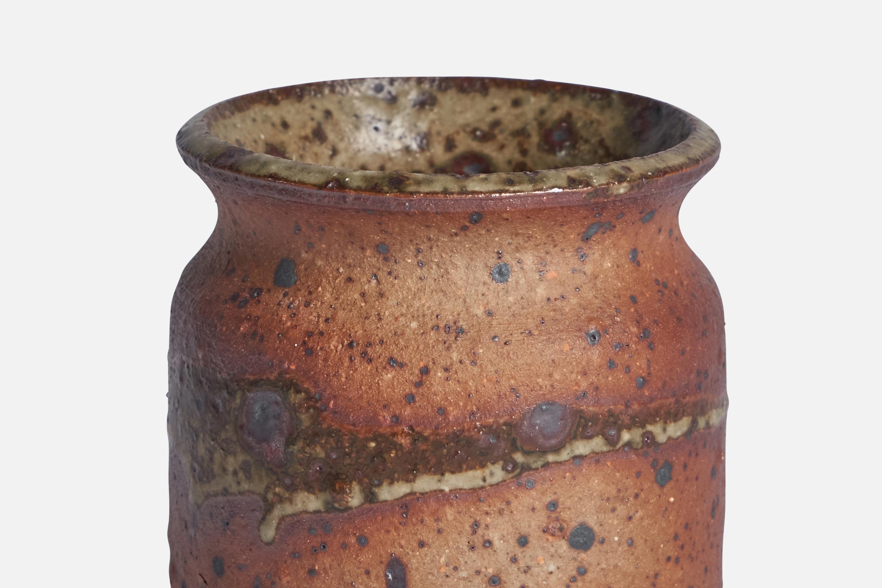 Swedish Rolf Palm, Small Vase, Stoneware, Sweden, 1950s For Sale