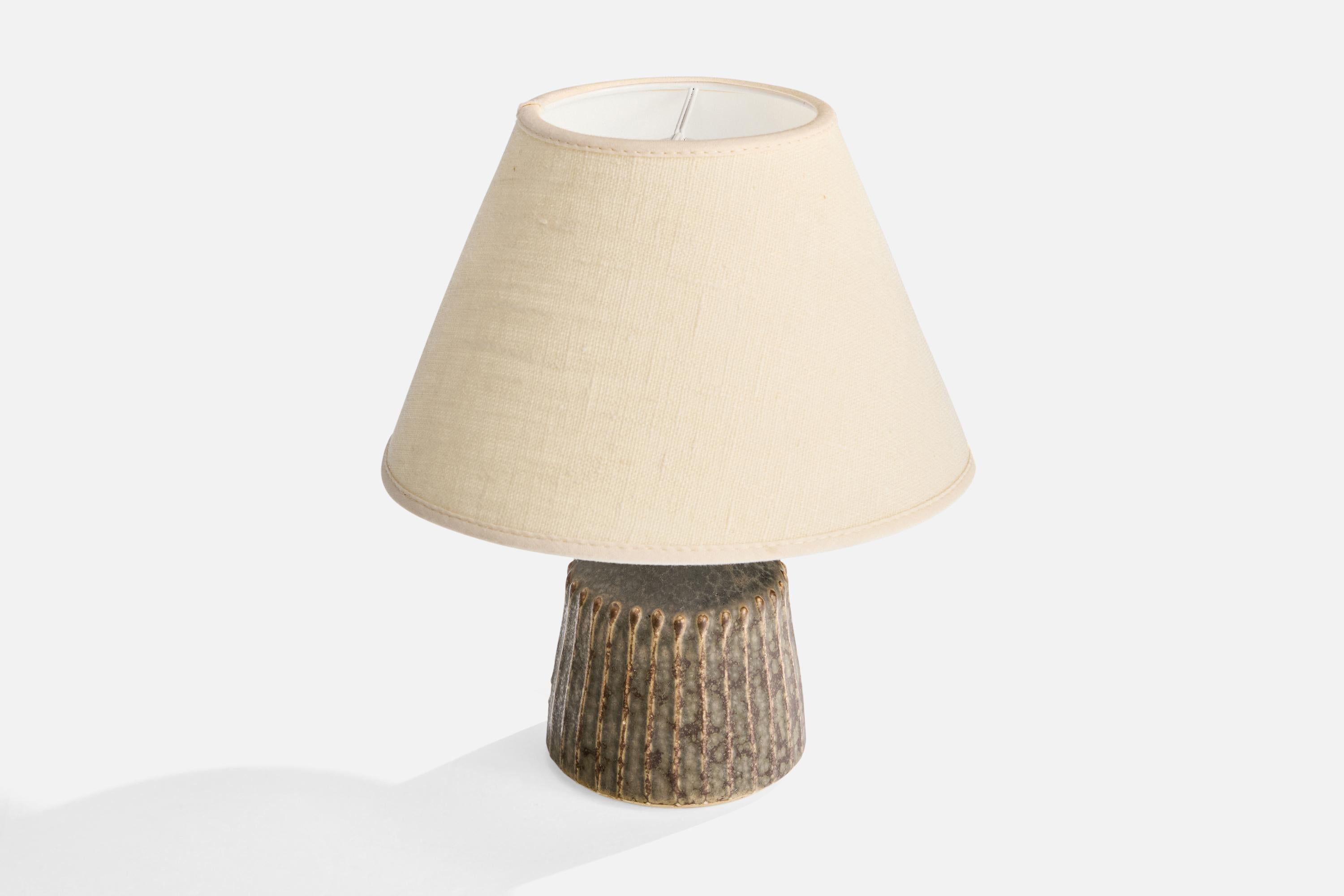 Mid-Century Modern Rolf Palm, Table Lamp, Stoneware, Sweden, 1960s For Sale