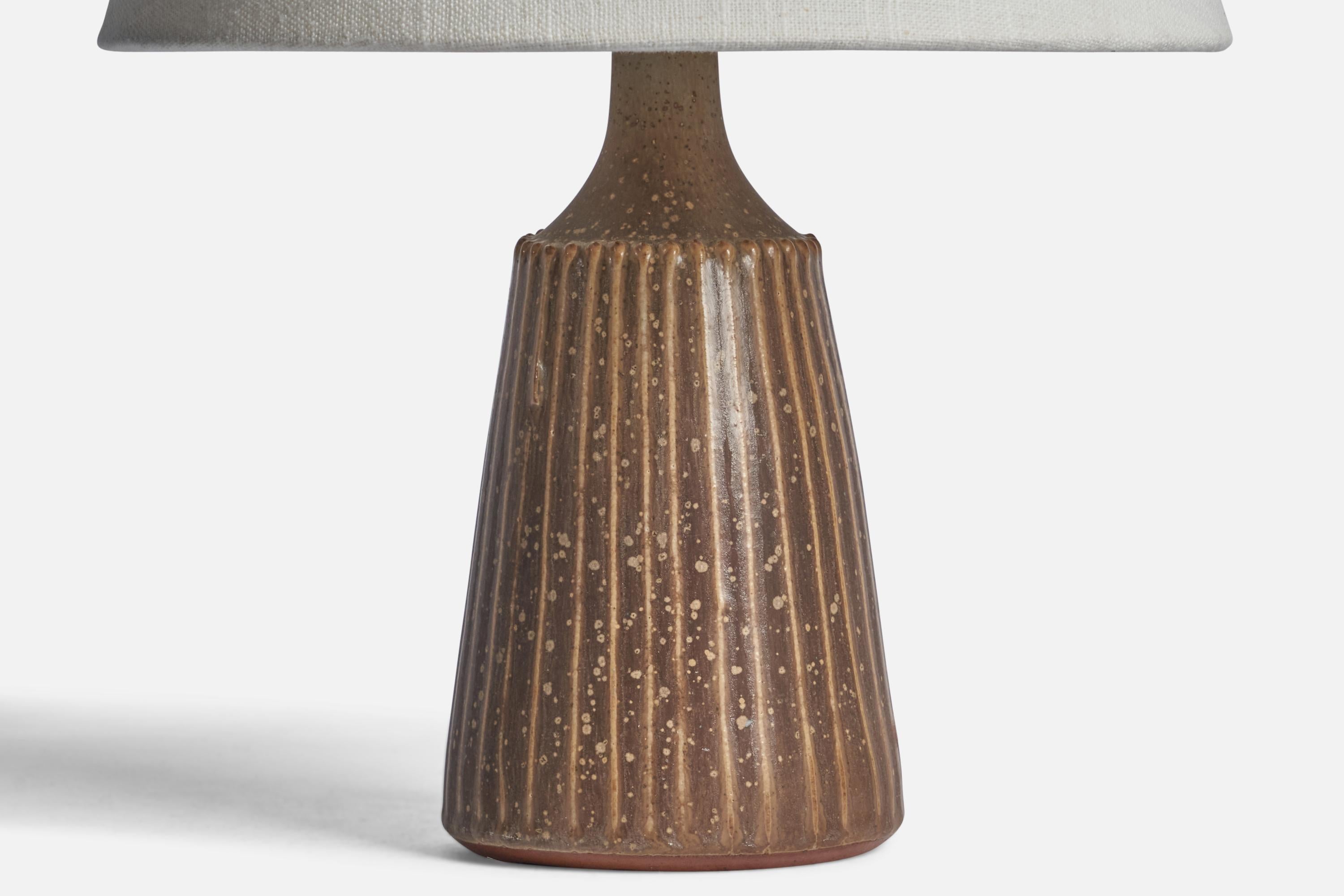 Swedish Rolf Palm, Table Lamp, Stoneware, Sweden, 1960s For Sale