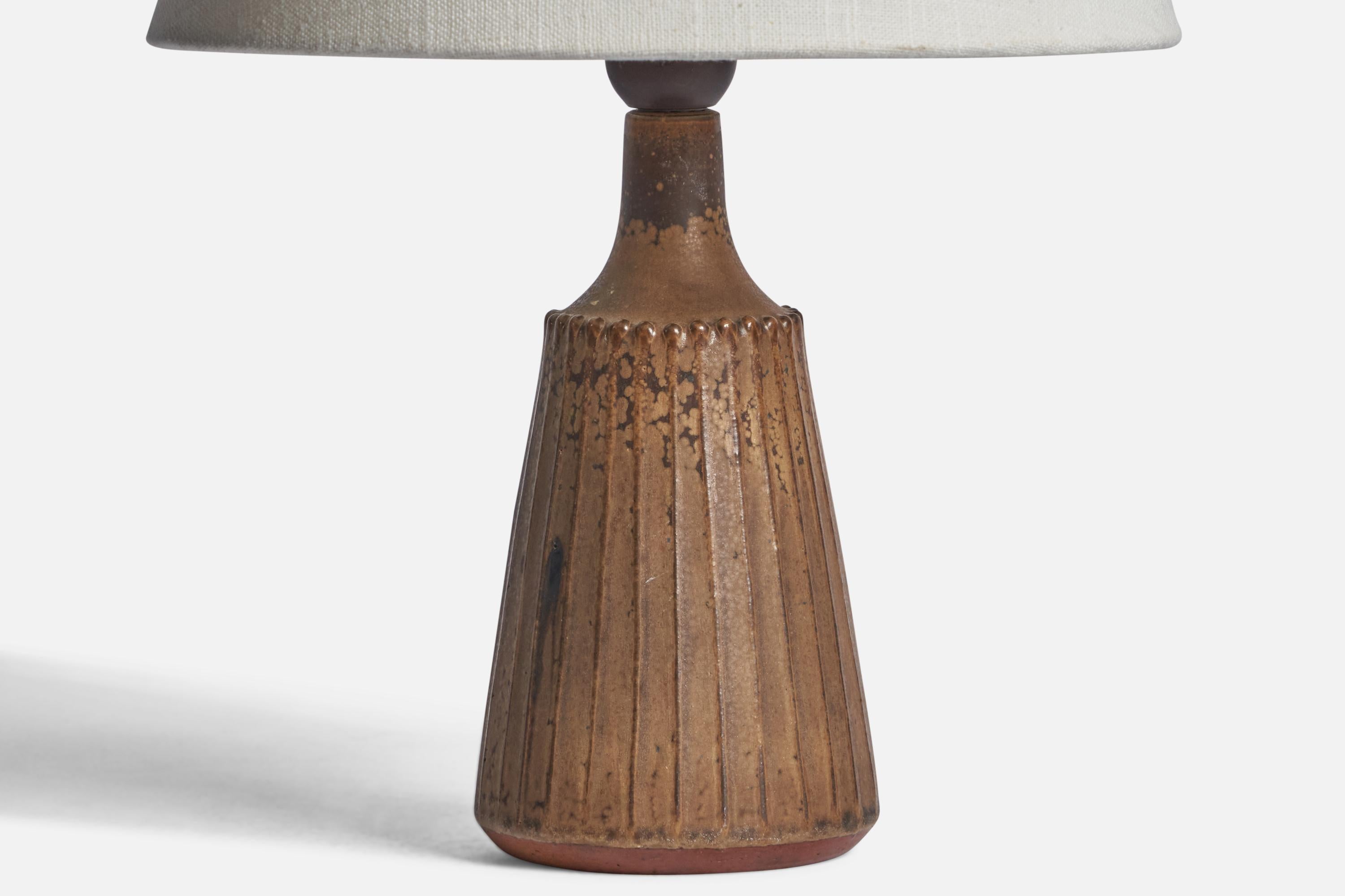 Swedish Rolf Palm, Table Lamp, Stoneware, Sweden, 1960s For Sale