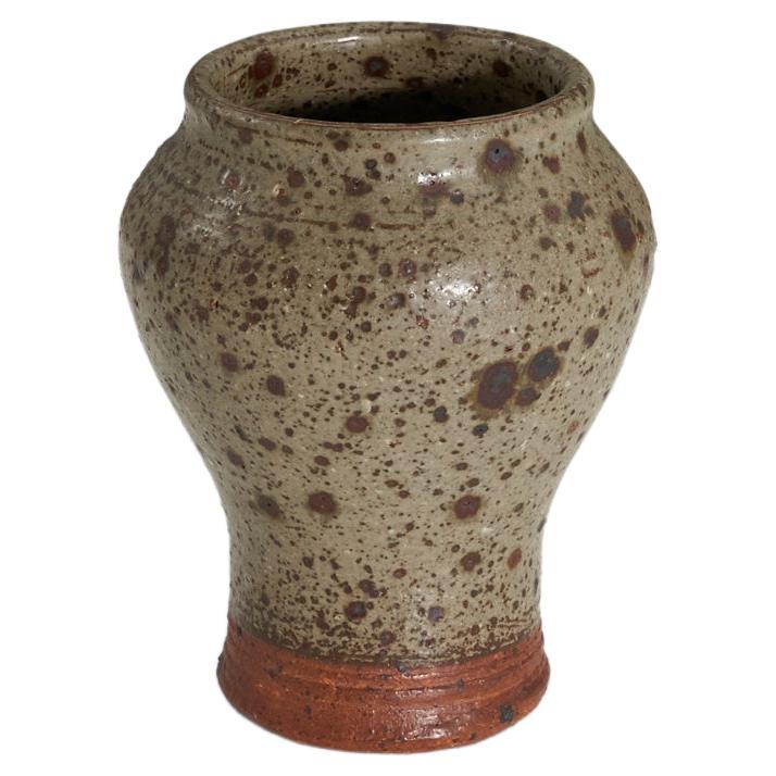 Rolf Palm, Vase, Glazed Stoneware, Mölle, Sweden, 1961 For Sale