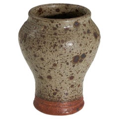 Vintage Rolf Palm, Vase, Glazed Stoneware, Mölle, Sweden, 1961