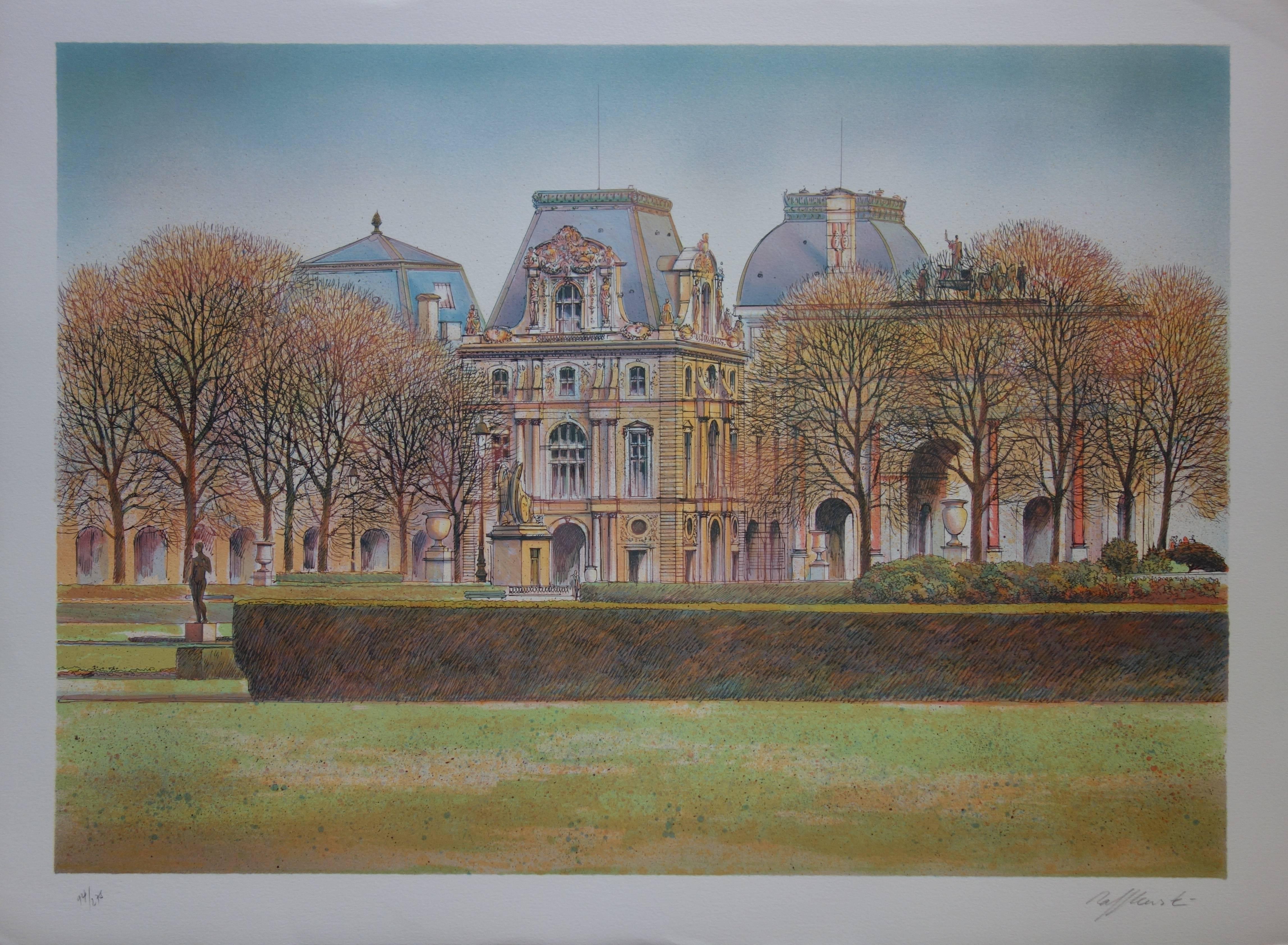 Paris : Louvre Museum - Original handsigned lithograph