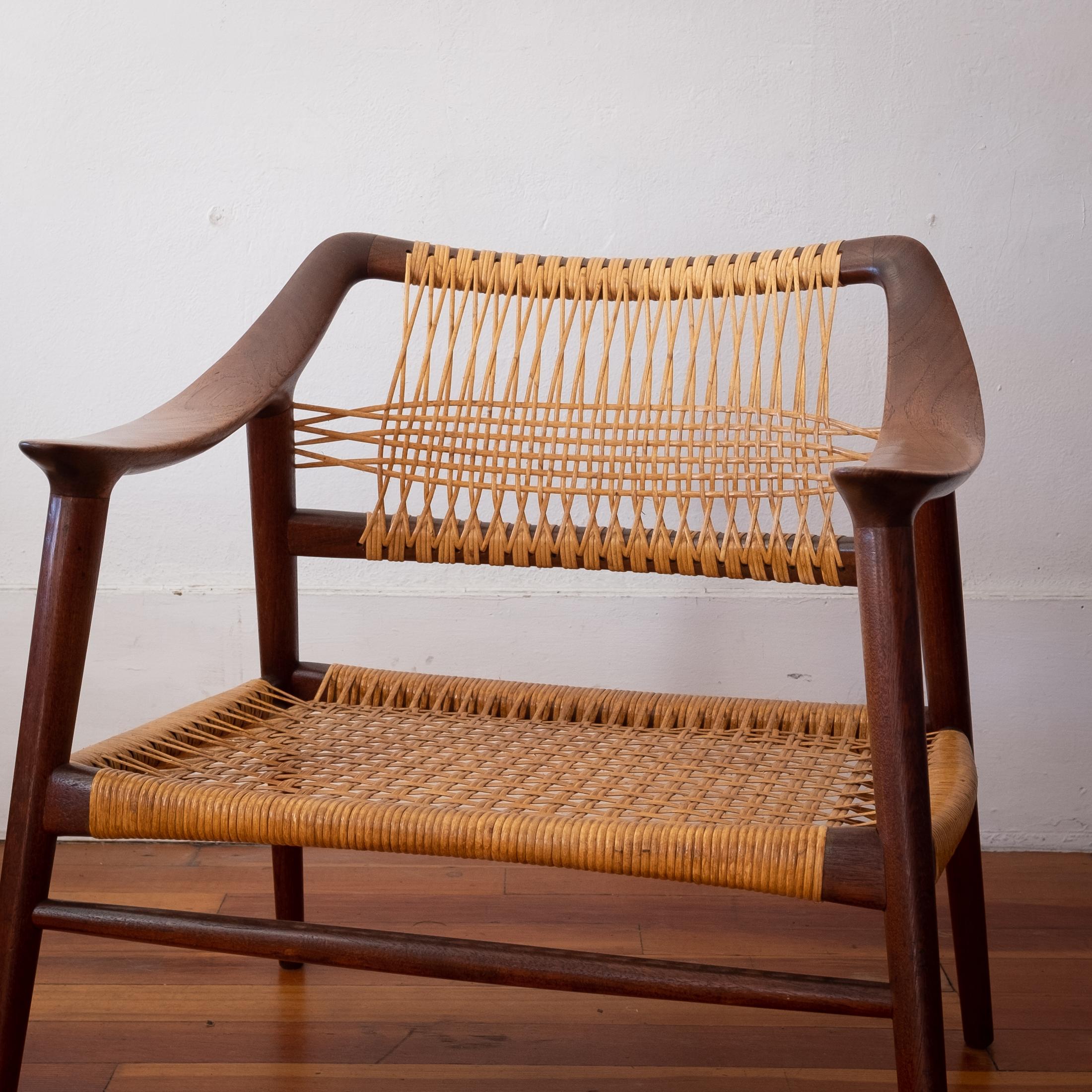 Mid-20th Century Rolf Rastad & Adolf Relling “Bambi” Cane Armchair  For Sale