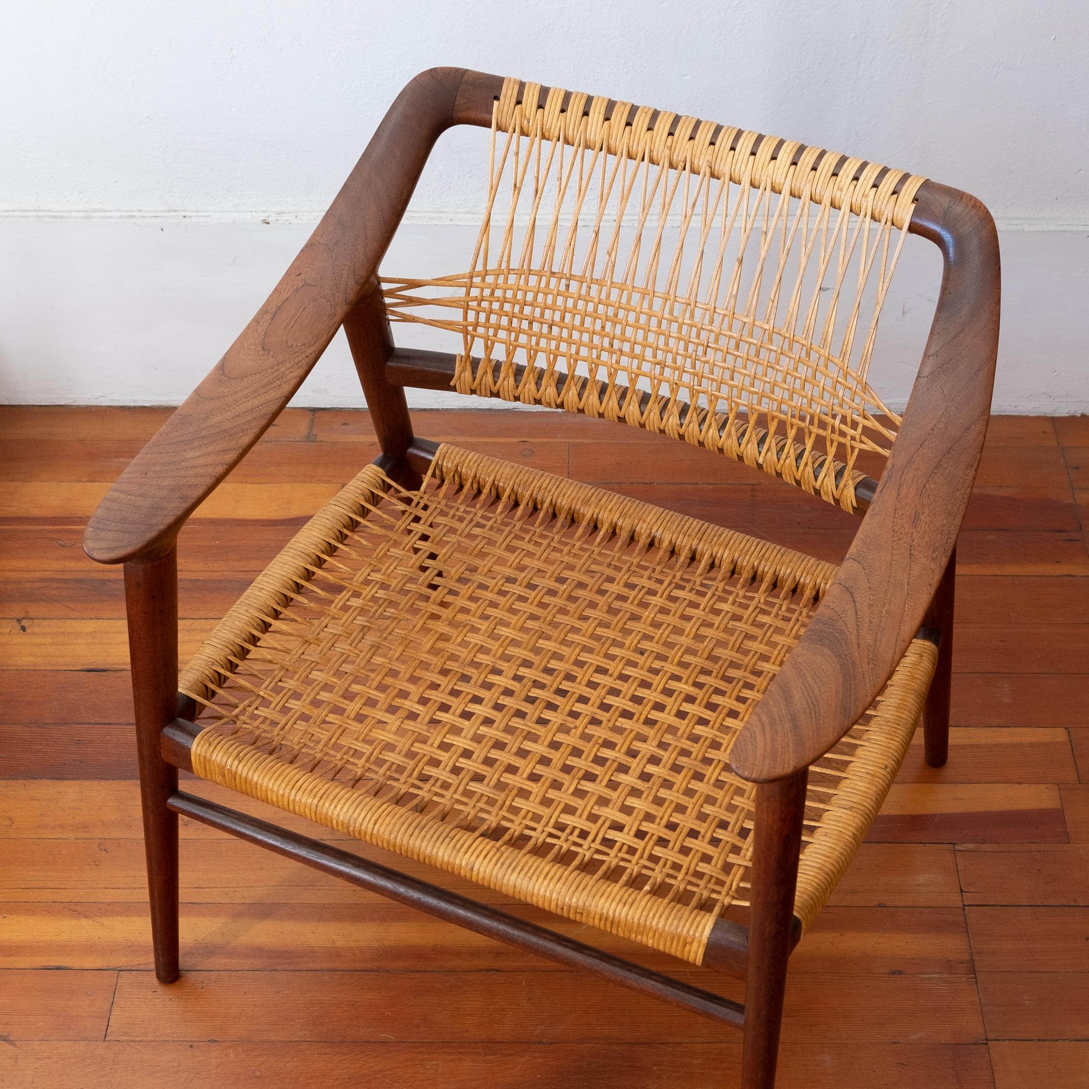 Rolf Rastad & Adolf Relling “Bambi” Cane Armchair In Good Condition In San Diego, CA