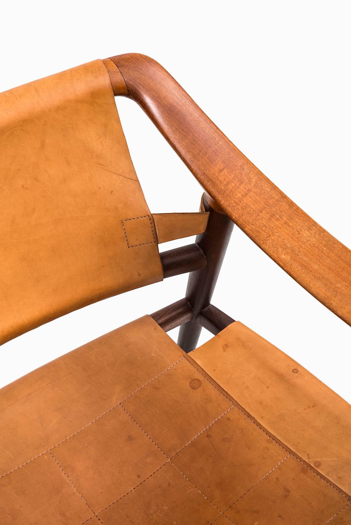 Leather Rolf Rastad & Adolf Relling Bambi Easy Chairs by Gustav Bahus in Norway