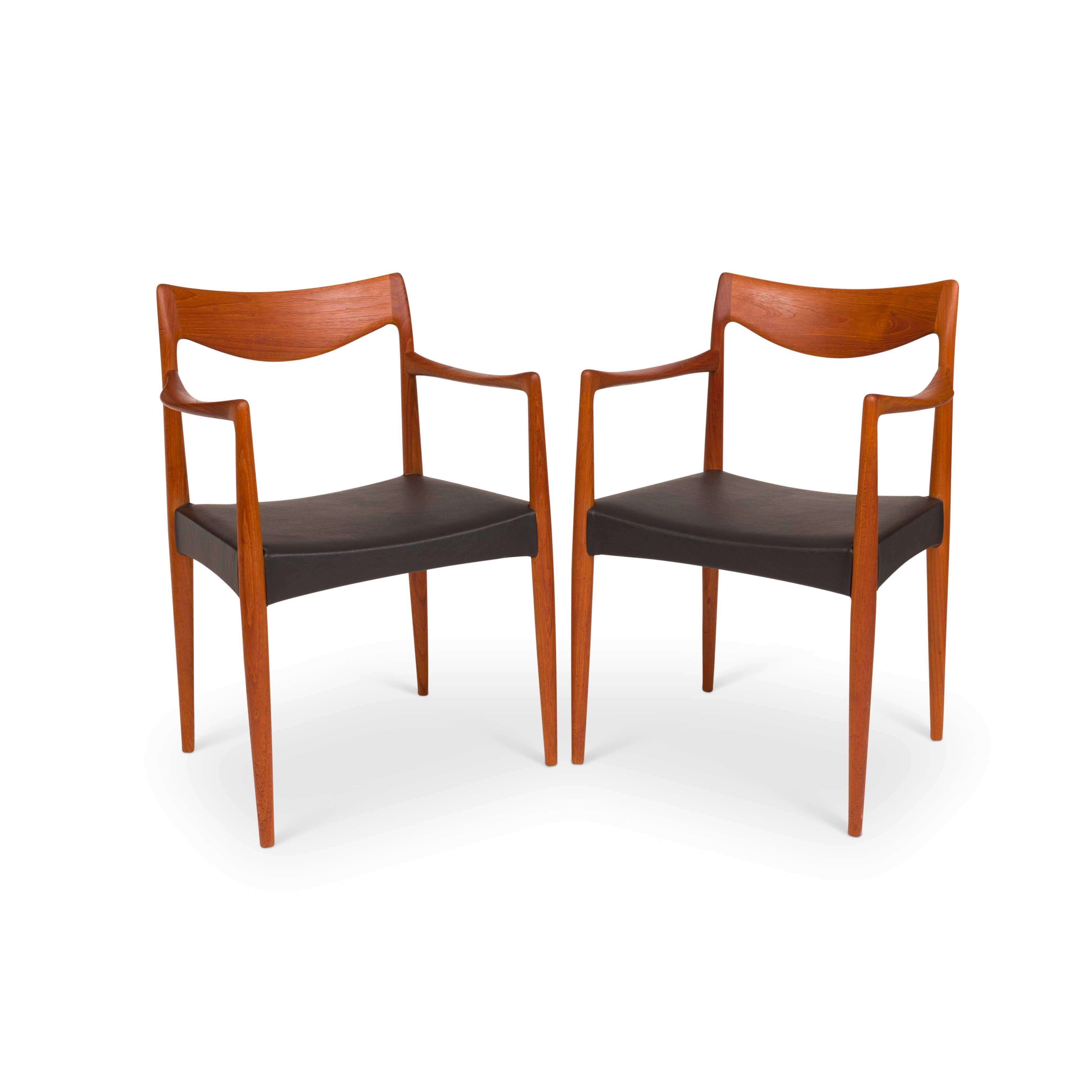 Danish Rolf Rastad & Adolf Relling “Bambi” Teak Dining Chairs for Gustav Bahus 1960s For Sale