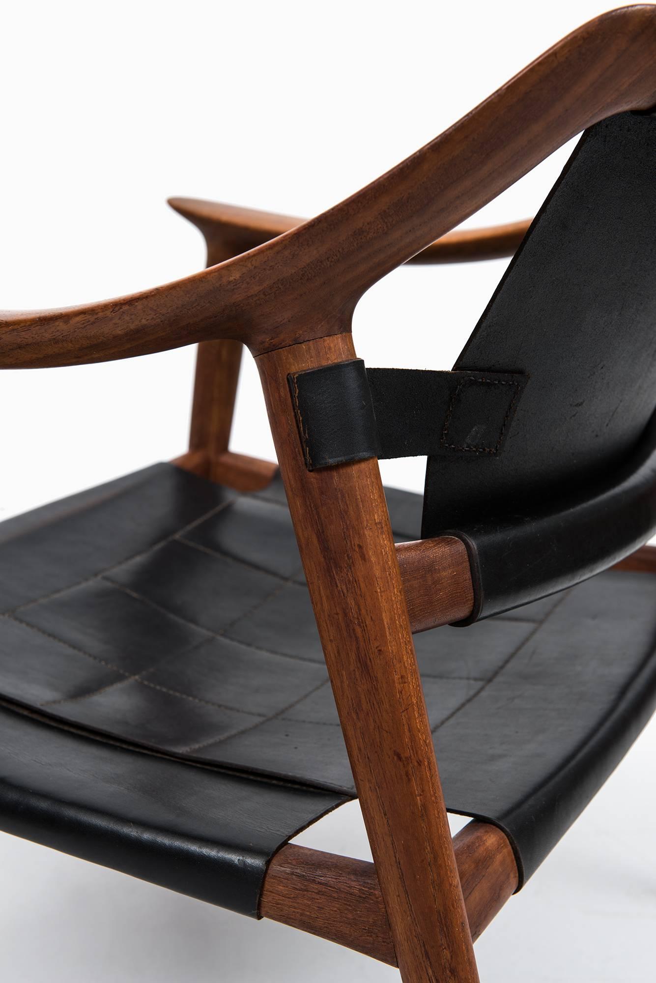 Mid-20th Century Rolf Rastad & Adolf Relling Easy Chairs Model Bambi by Gustav Bahus in Norway