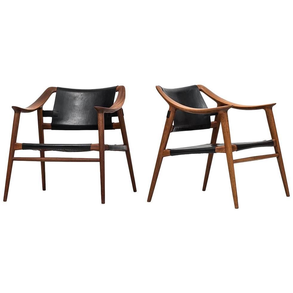 Rolf Rastad & Adolf Relling Easy Chairs Model Bambi by Gustav Bahus in Norway