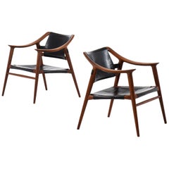 Rolf Rastad & Adolf Relling Easy Chairs Model Bambi by Gustav Bahus in Norway