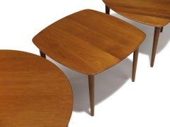 Rolf Rastad y Adolf Relling para Gustav Bahus Mesas bajas de teca maciza