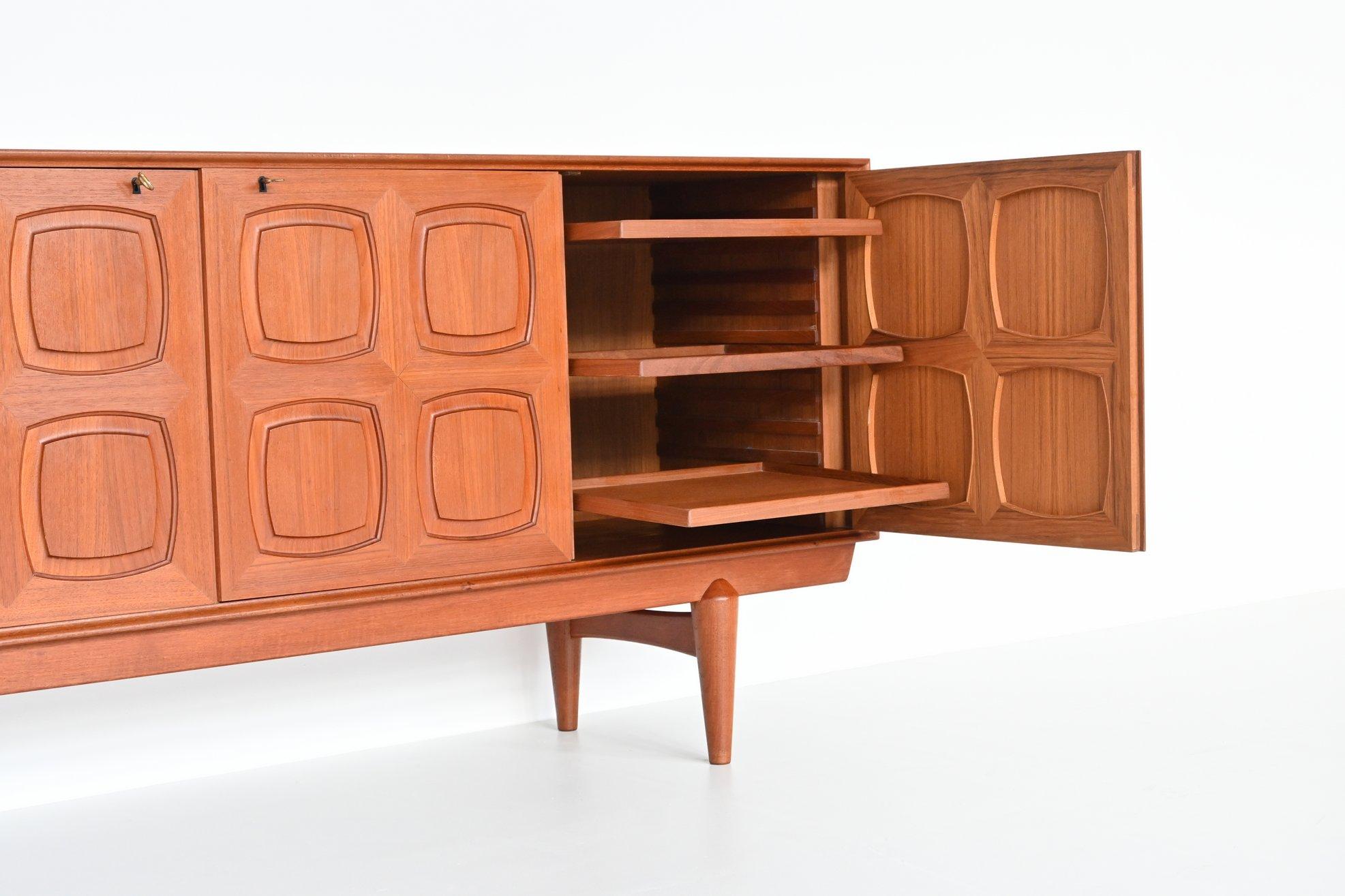 Rolf Rastad & Adolf Relling Graphic Sideboard Gustav Bahus, Norway 1960 2