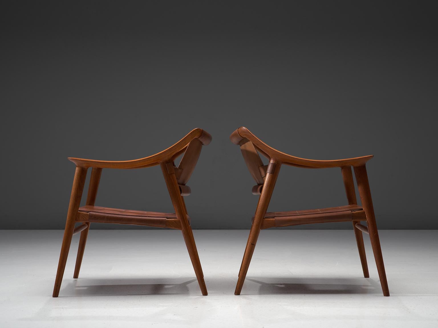 Scandinavian Modern Rolf Rastad & Adolf Relling Pair of 'Bambi' Armchairs