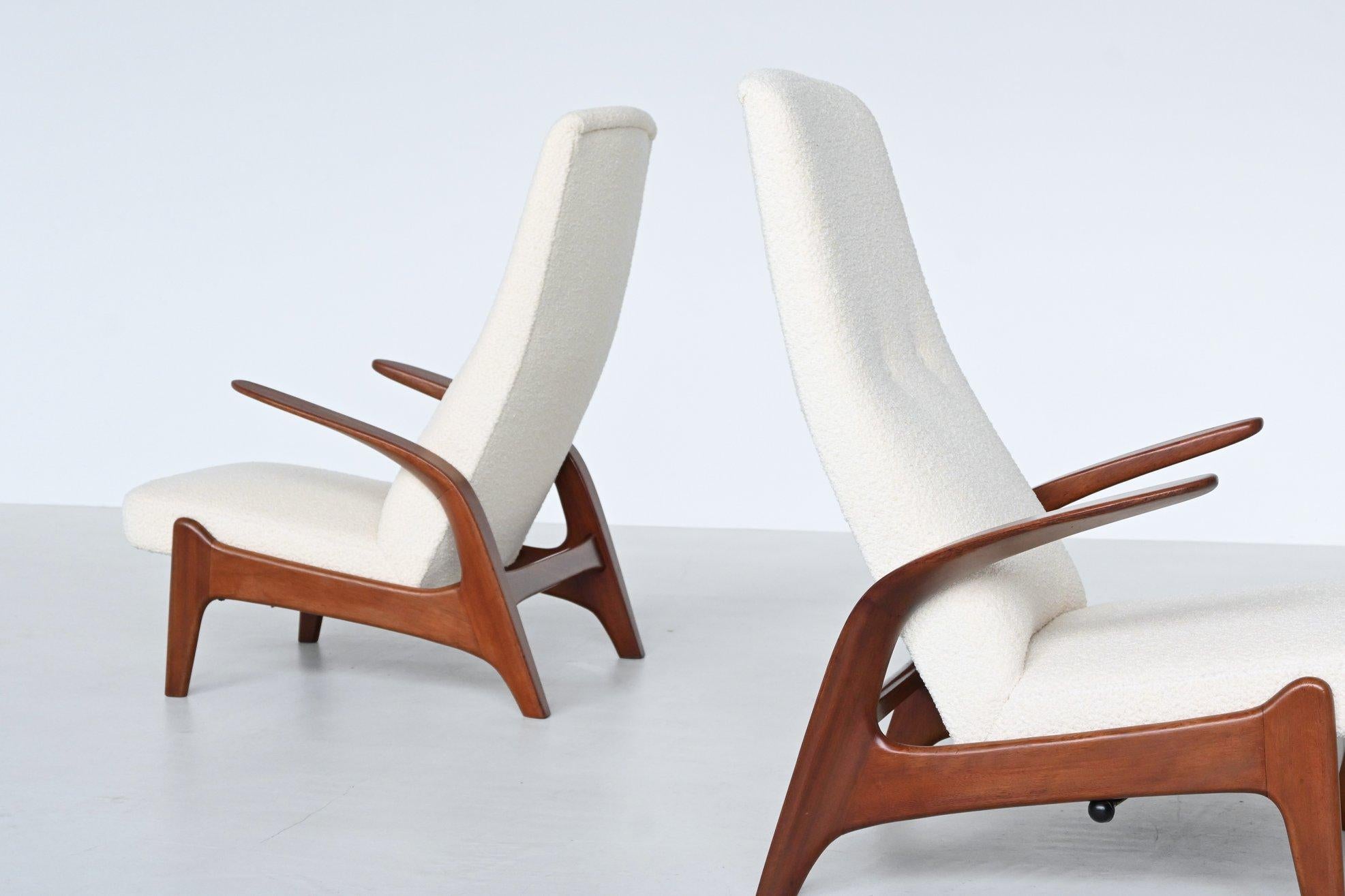 Rolf Rastad & Adolf Relling reclining lounge chairs Gimson & Slater Norway 1960 3