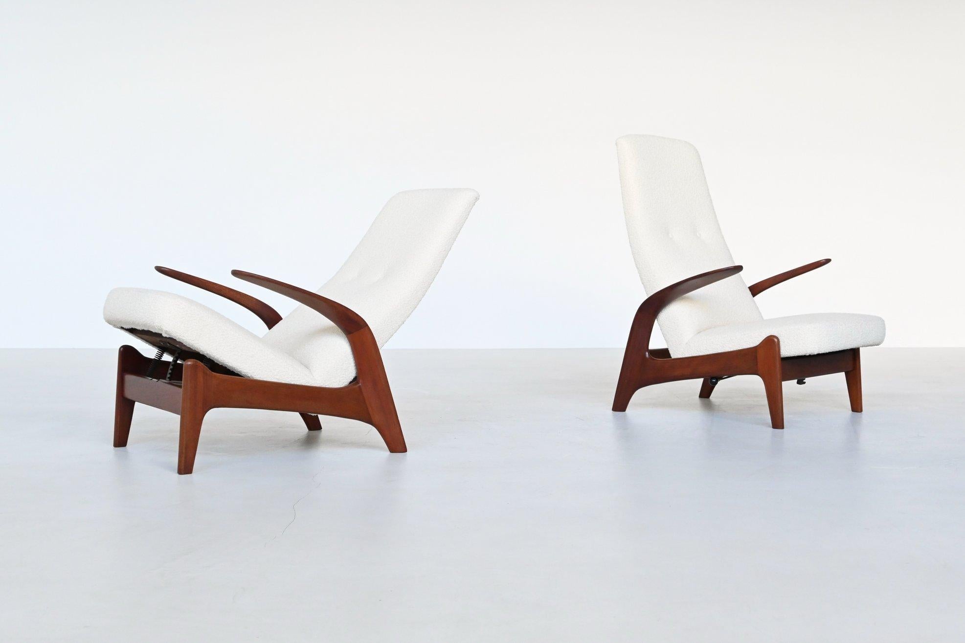 Norwegian Rolf Rastad & Adolf Relling reclining lounge chairs Gimson & Slater Norway 1960