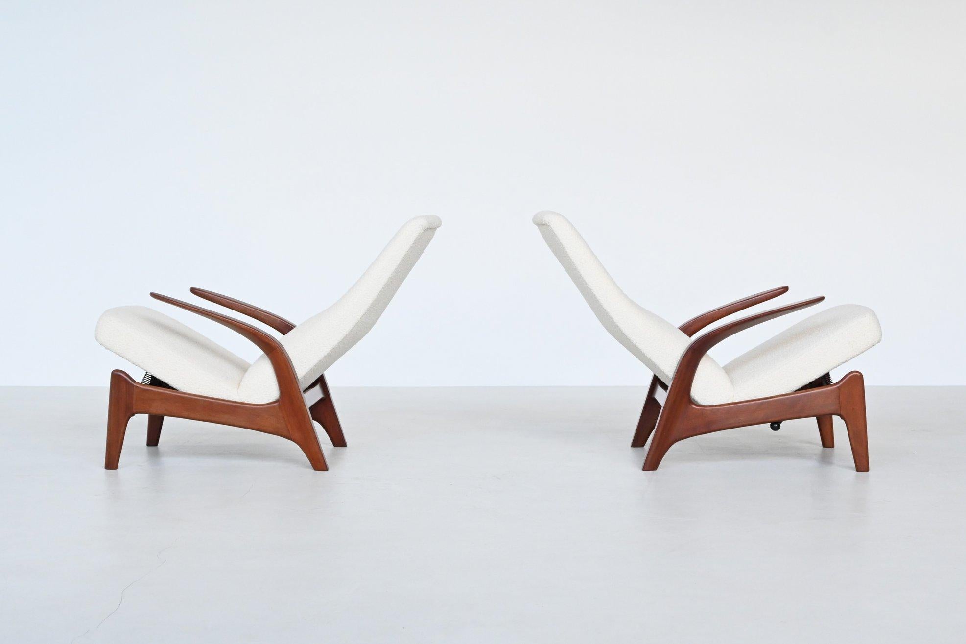 Rolf Rastad & Adolf Relling reclining lounge chairs Gimson & Slater Norway 1960 2