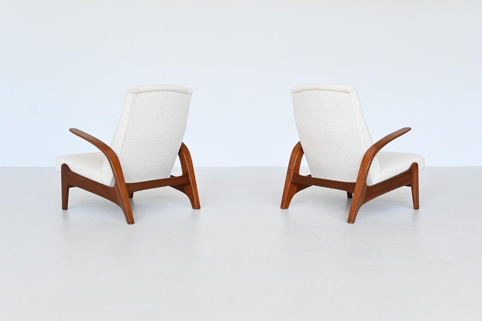 Rolf Rastad and Adolf Relling lounge chairs Gimson and Slater Norway 1960 In Good Condition In Etten-Leur, NL