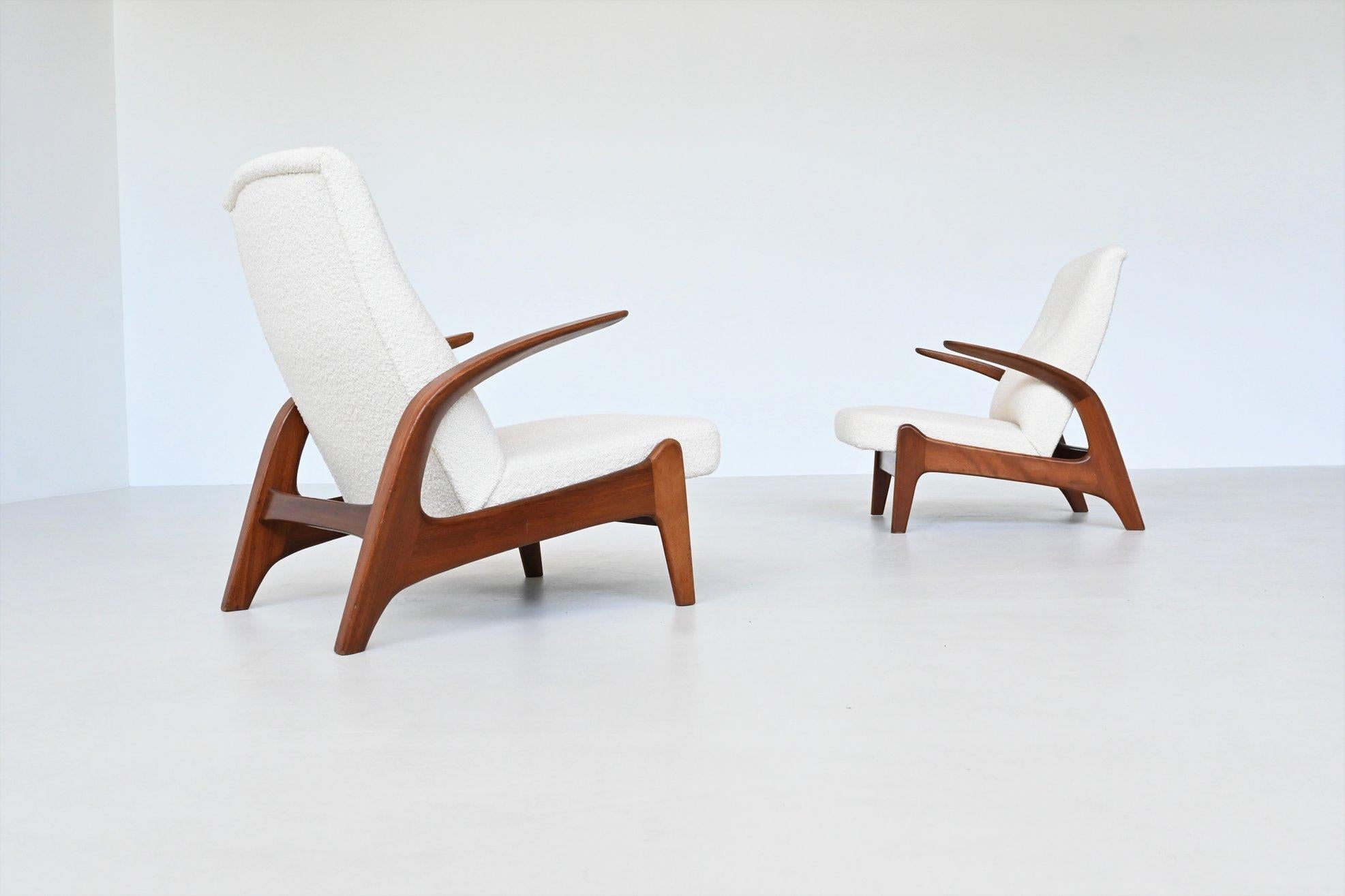 Mid-20th Century Rolf Rastad and Adolf Relling lounge chairs Gimson and Slater Norway 1960