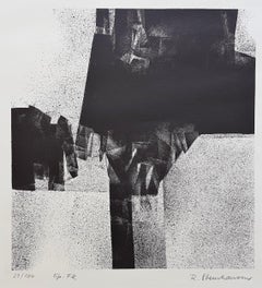 Gestische Abstraktion (monochrom, schwarz und weiß)