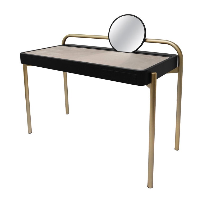 Roll 02 Brass Vanity Desk For Sale at 1stdibs