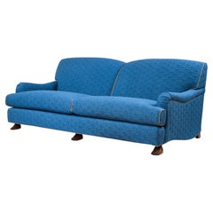 Roll Arm Carl Sofa with Tight Back and Hand Carved Feet by Martin and Brockett