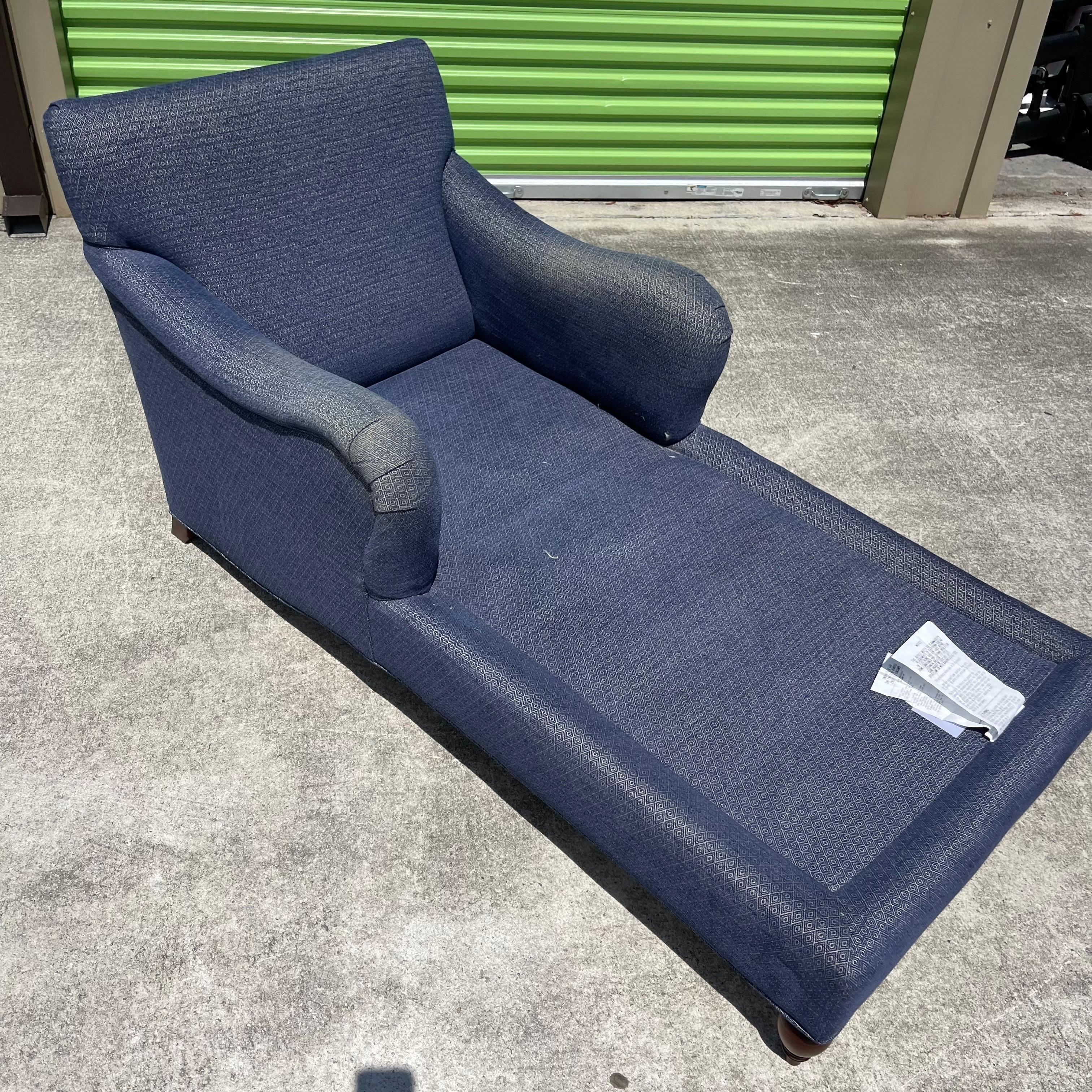 Cama de día con chaise longue y brazos enrollables, hecha a mano en EE.UU. por Lee Jofa en venta 12