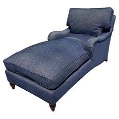 Roll Arm Chaise Lounge-Tagesbett, handgefertigt in Amerika von Lee Jofa