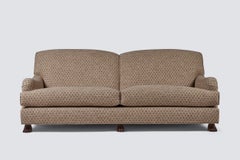 Roll Arm Carl Sofa with Tight Back and Hand Carved Feet by Martin and Brockett