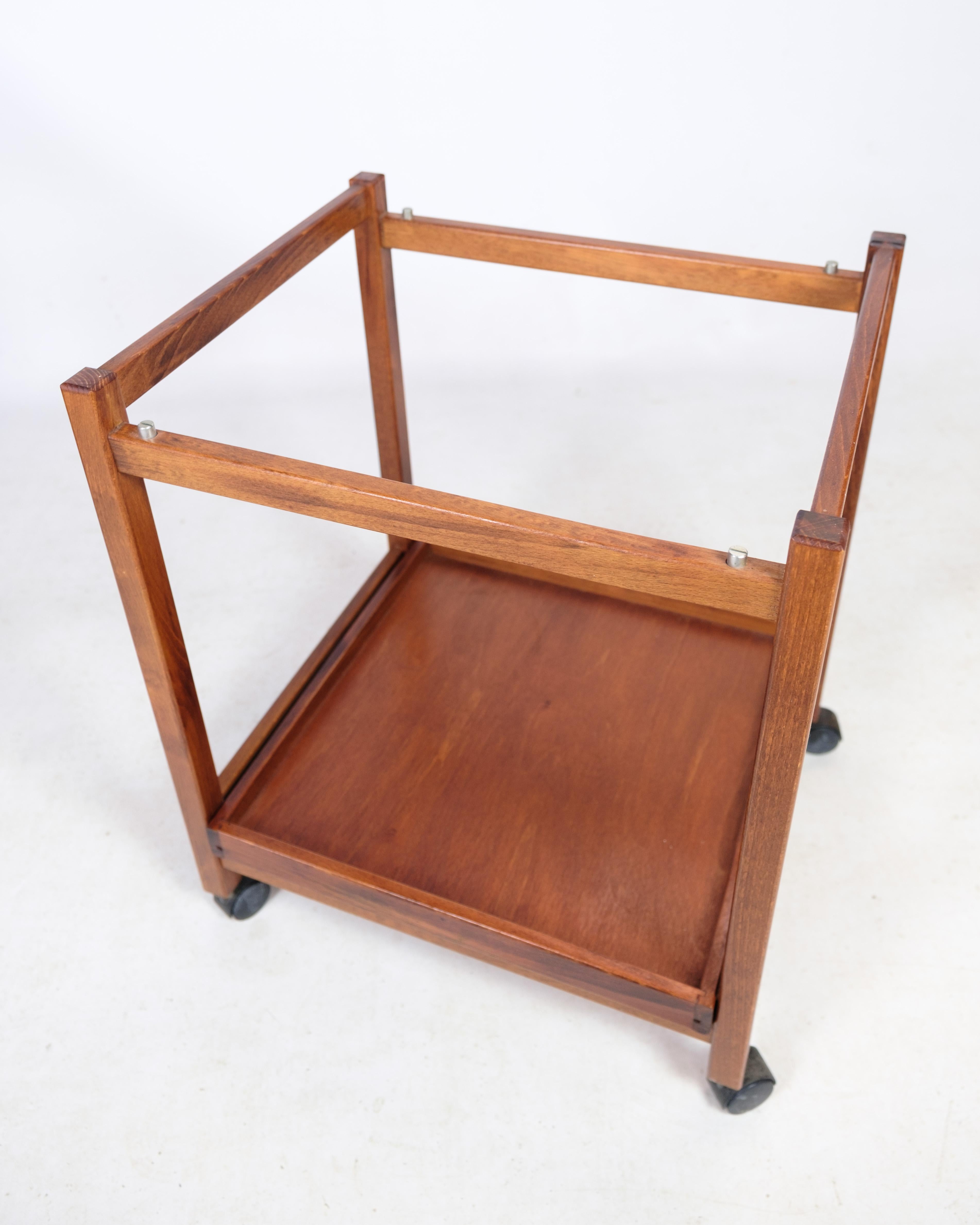 Set Of 2 Roll Coffee Table With Serving Tray Made In Walnut Wood From 1960s For Sale 6