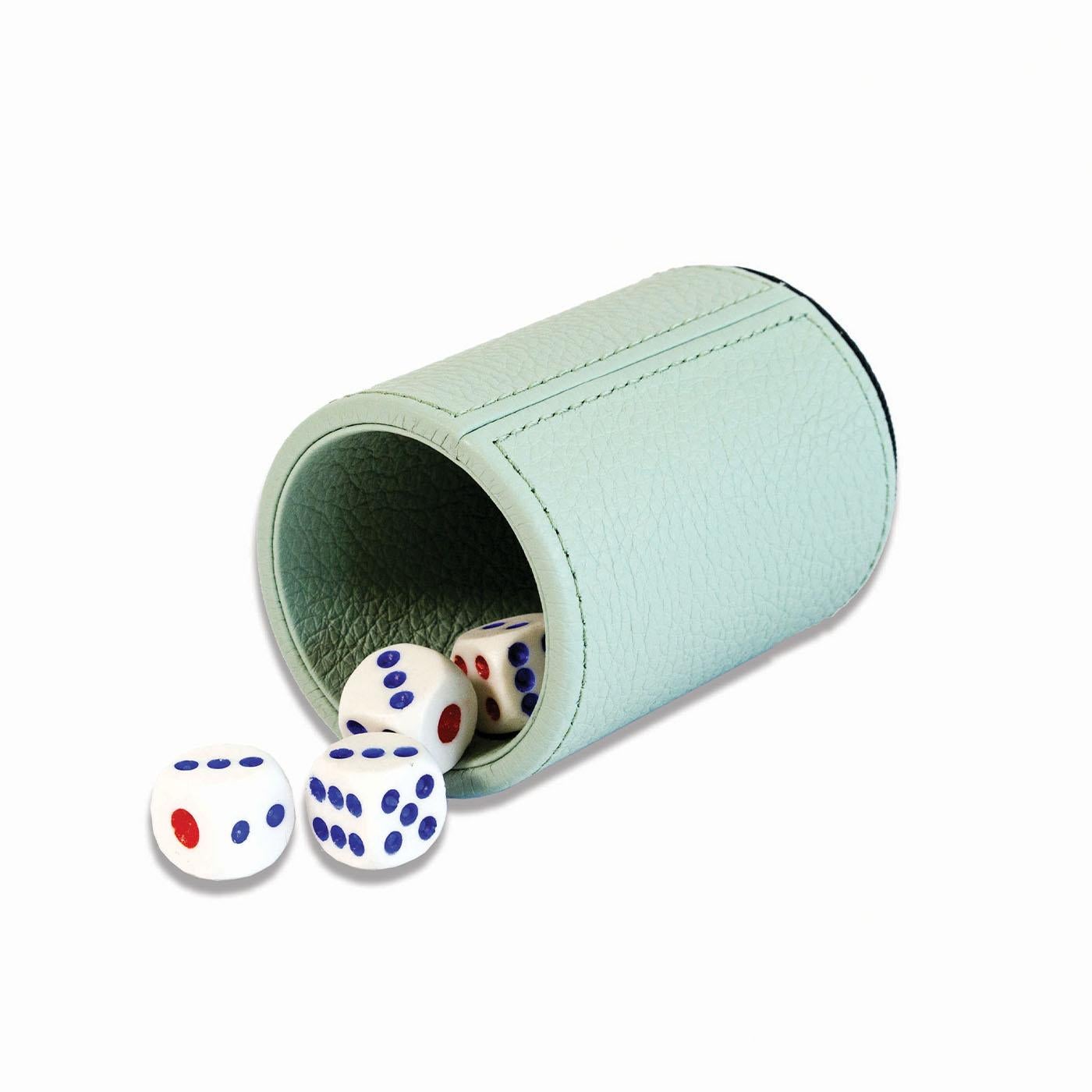 Handmade roll dice game dressed in fine and soft genuine leather. Available in 14 different colors. Please, ask the Concierge for further details