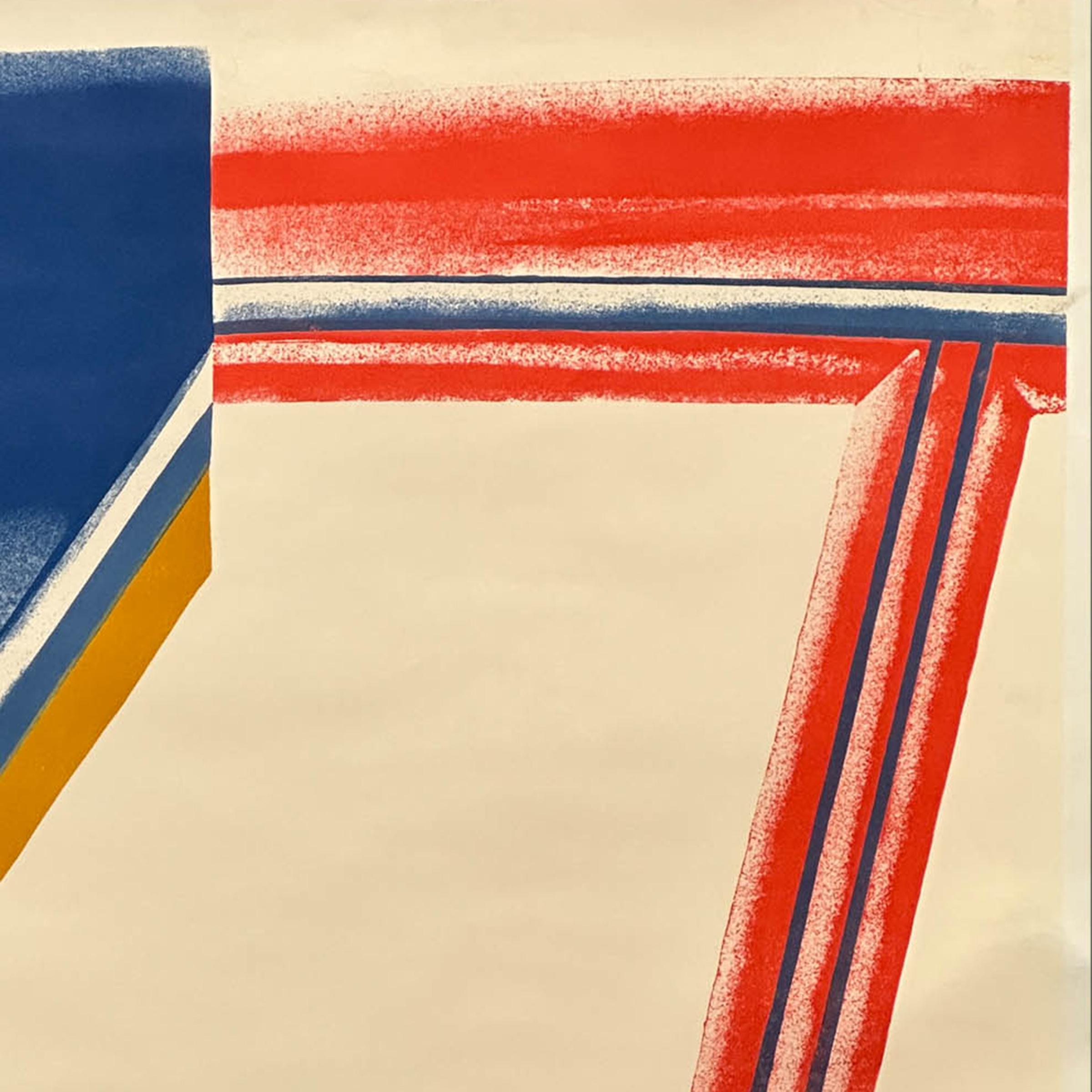 Rolle Downs 1965 Lithographie de Rosenquist 18×22 Bon état - En vente à Greenport, NY