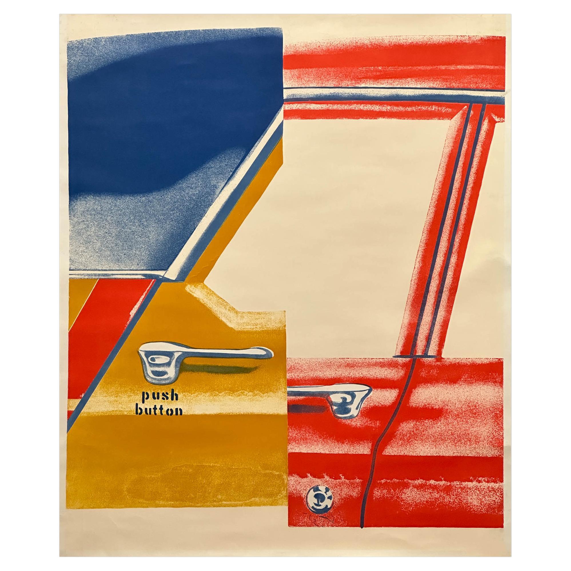 “Roll Down” 1965 Rosenquist Lithograph 18×22 For Sale