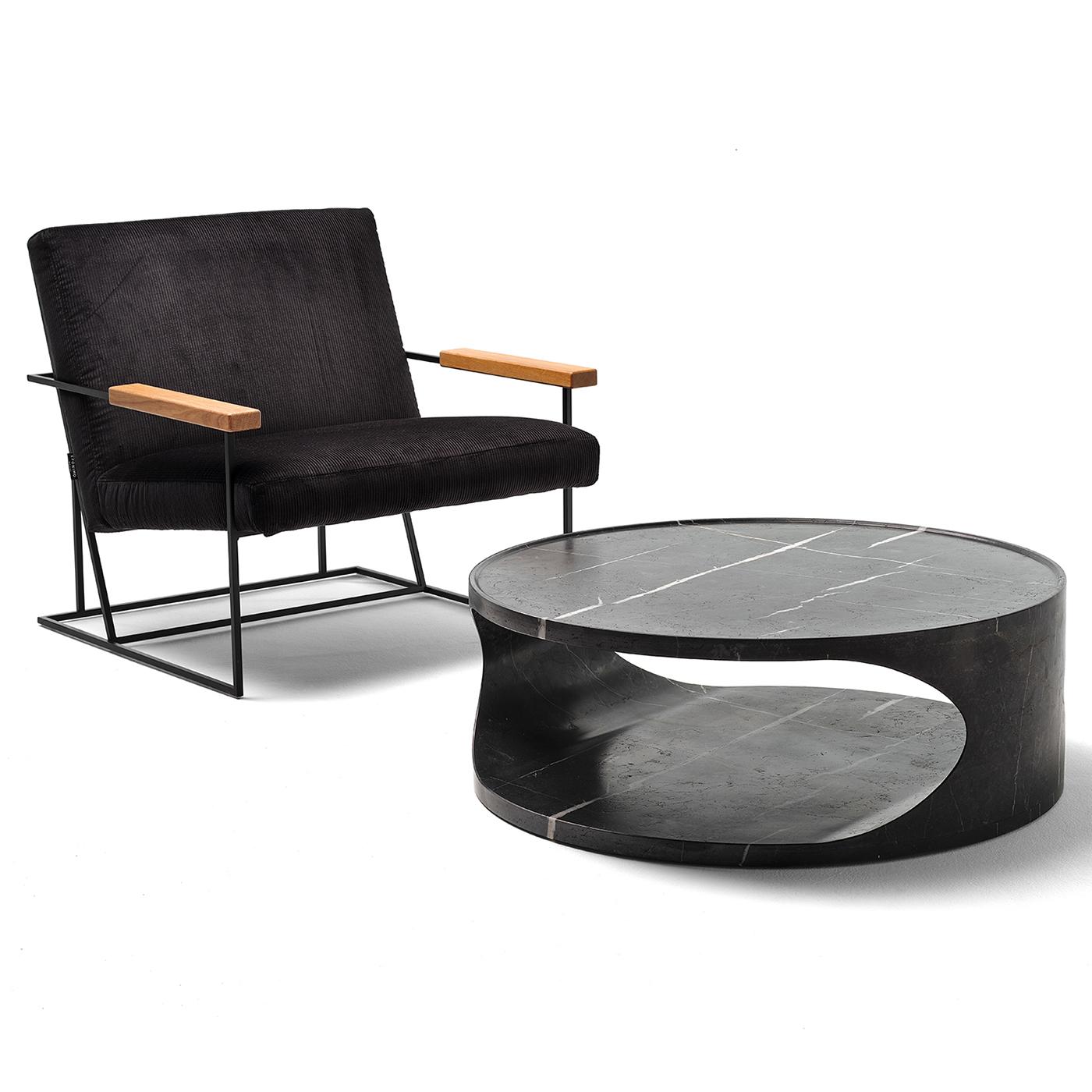 Contemporary Roll Saint Laurent Marble Coffee Table by Federico Carandini