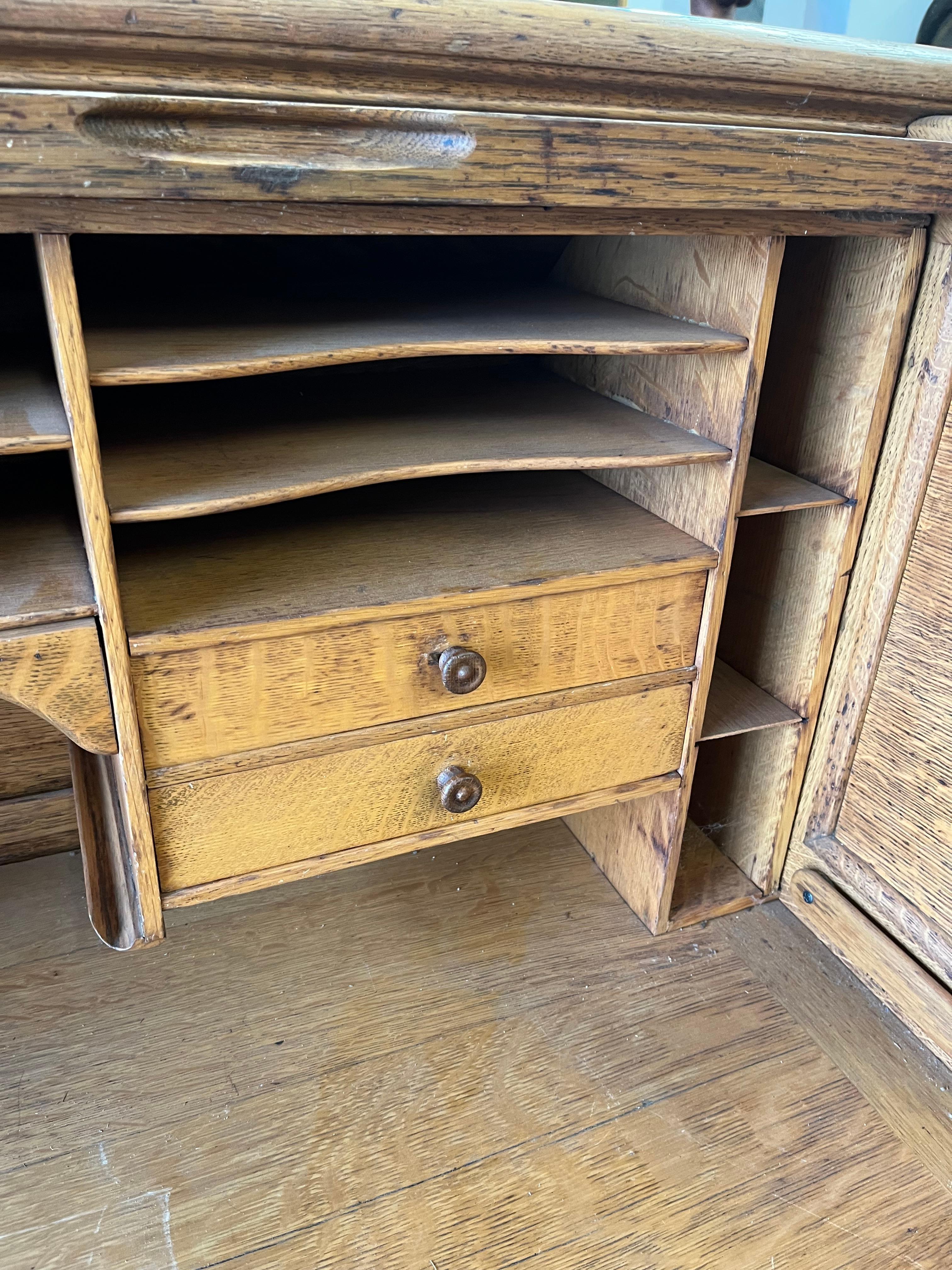 Late Victorian Roll Top Desk, By Derby, Circa 1920 For Sale