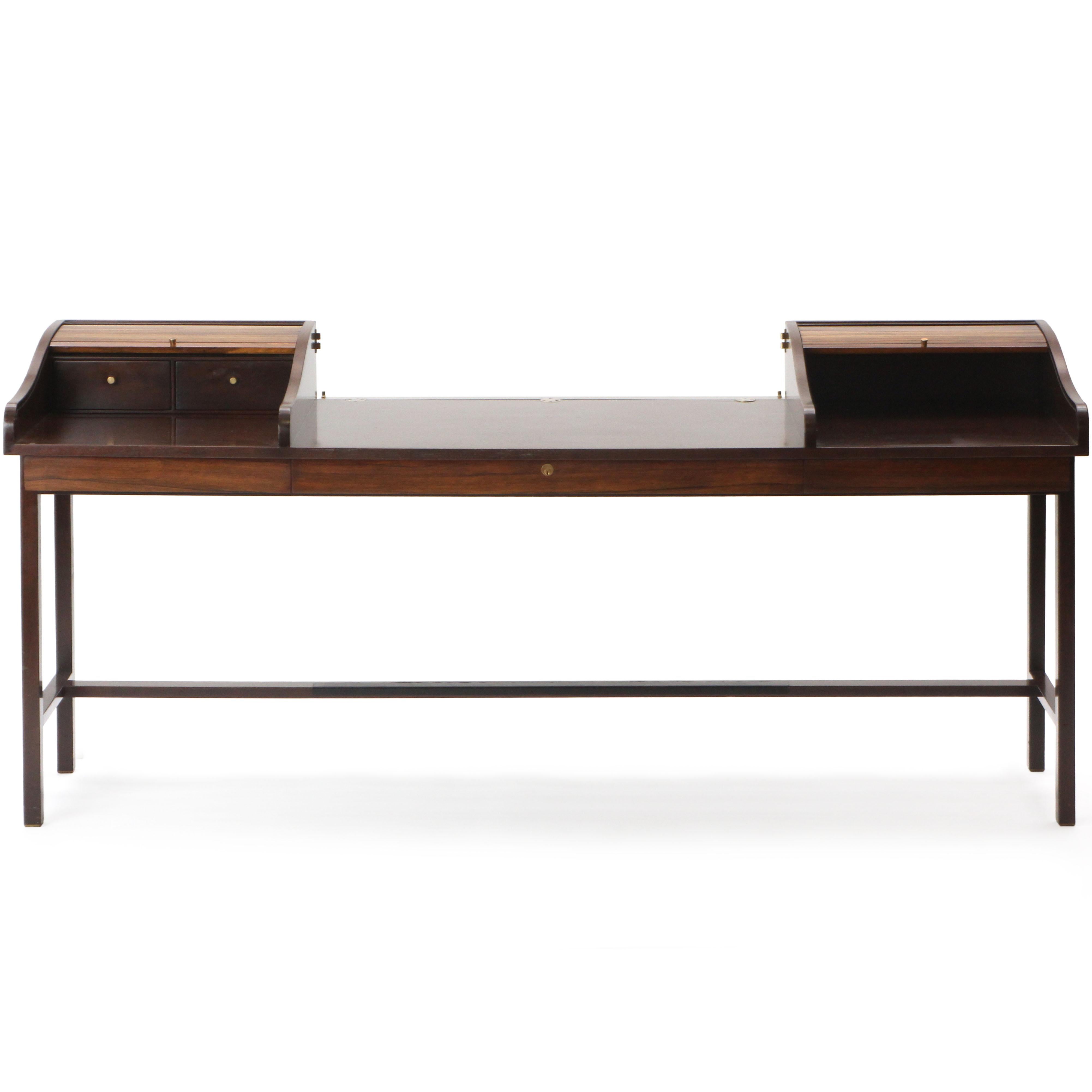 Mid-Century Modern Roll Top Desk by Edward Wormley for Dunbar