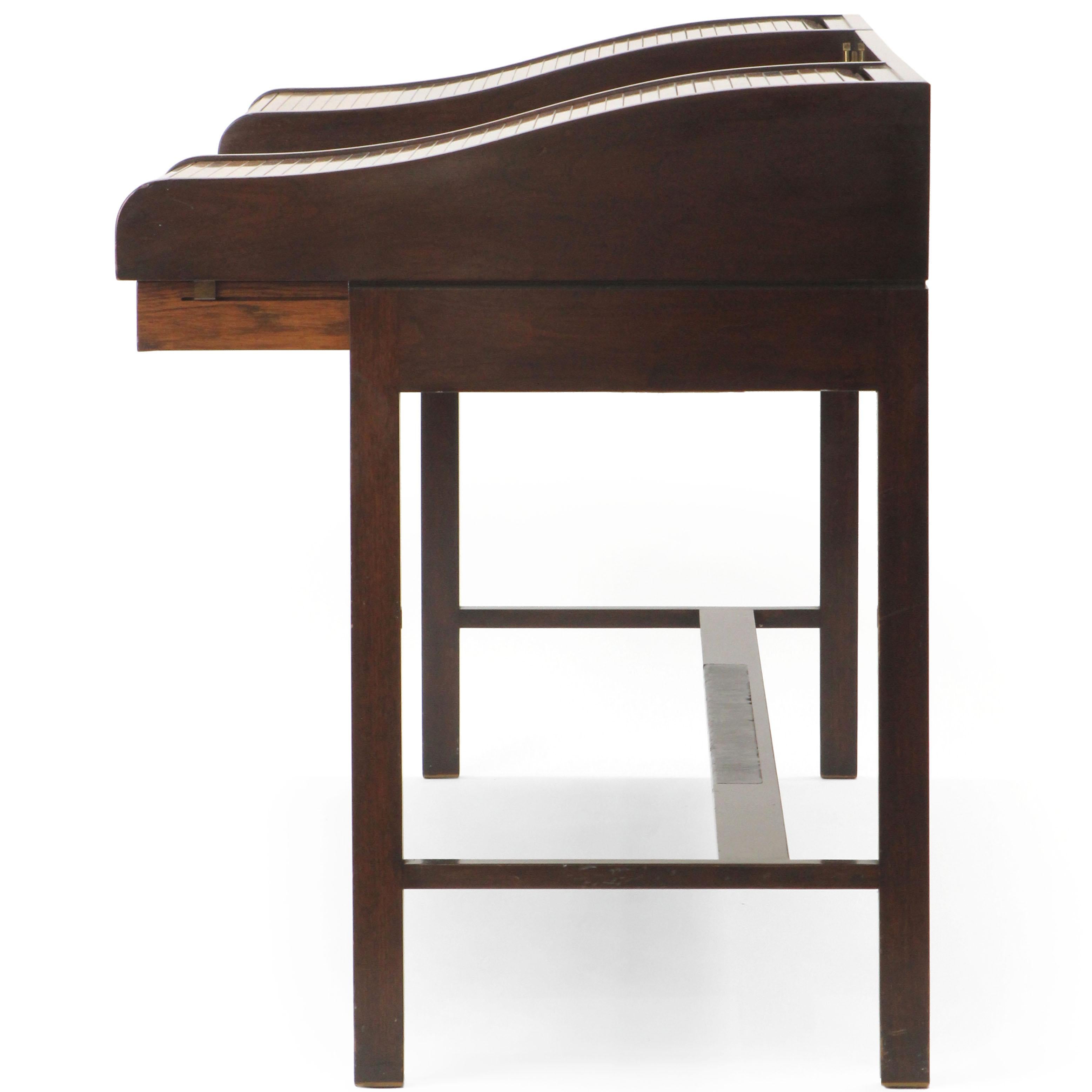 Roll Top Desk by Edward Wormley for Dunbar In Good Condition In Sagaponack, NY
