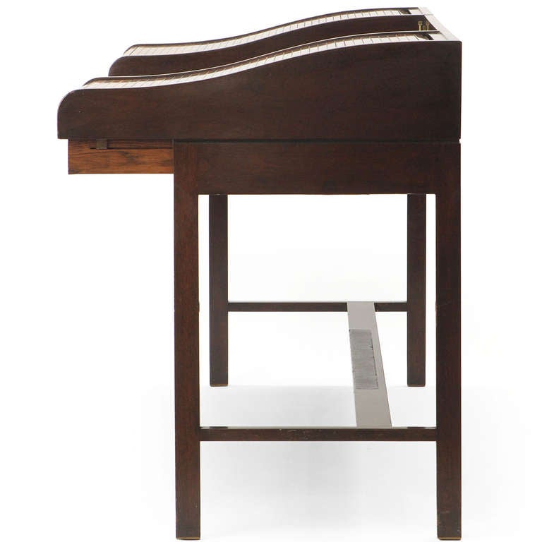 American Roll Top Writing Desk by Edward Wormley For Sale