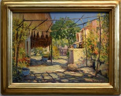 "Little Patio, Monterrey Mexico"  Exquisite shadowing and impasto