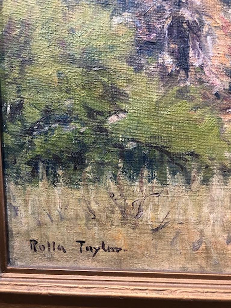 Texas Countryside - Brown Landscape Painting by Rolla Taylor