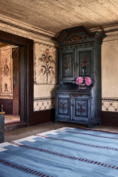 Tappeto Rollakan Iris in lana petrolio