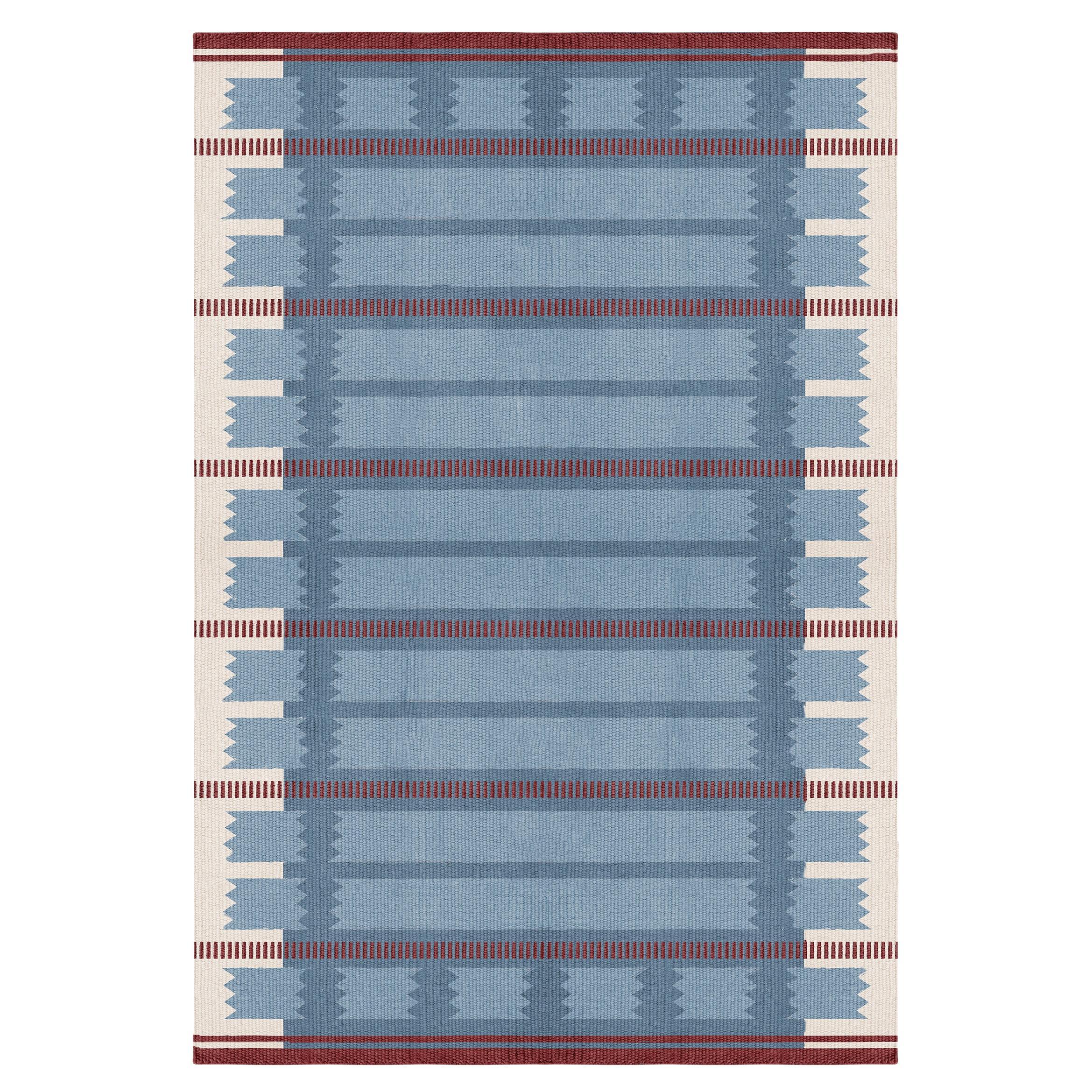 Rollakan Iris Wool Rug Petrol