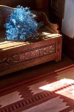 Iris Rollakan Wool Rug in Raspberry by Layered, Hand-Woven Scandinavian Design