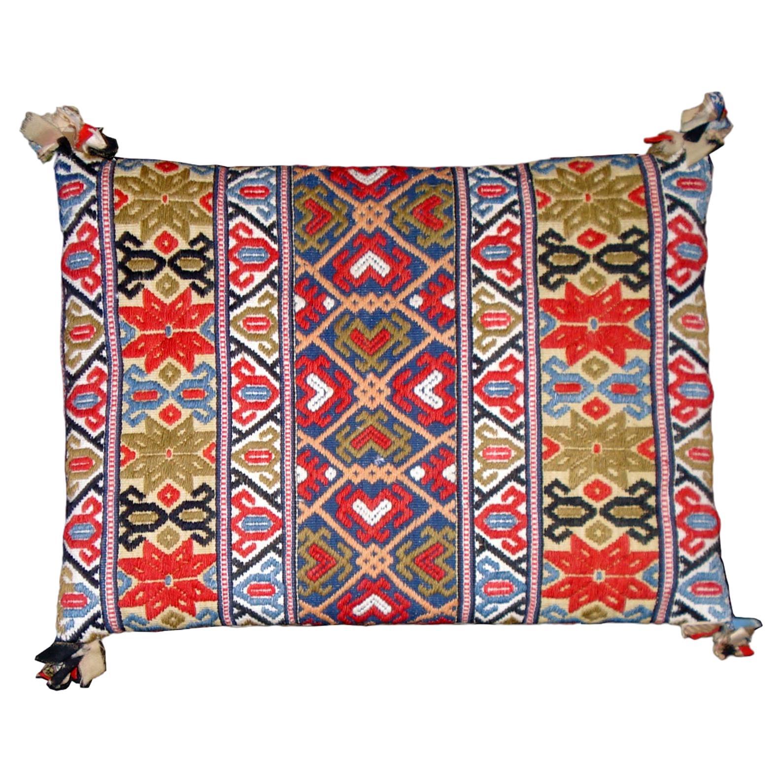 Rollakan Pillow, Hand-Woven Pillow, Sweden, 19th Century For Sale