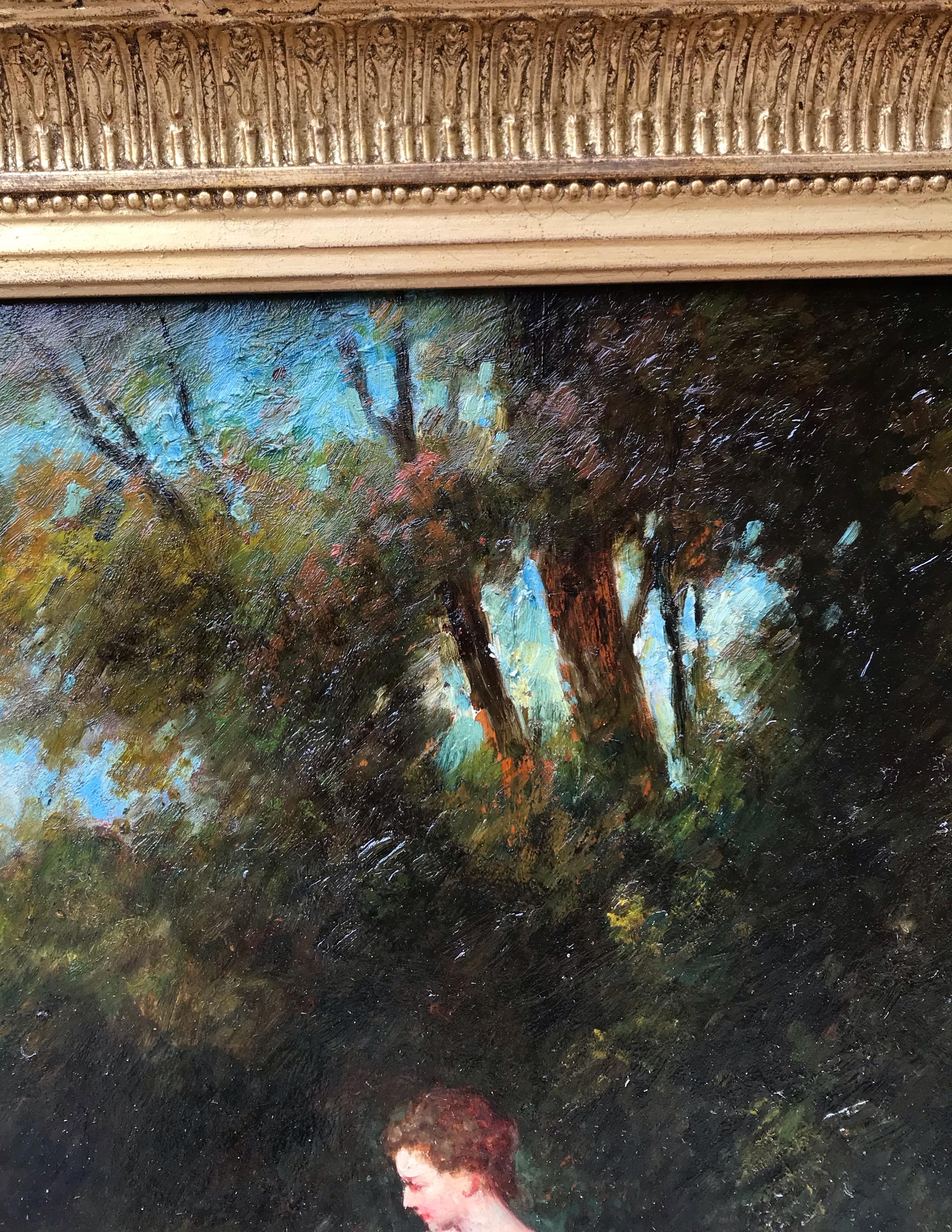 Nymphes et chérubins dans le parc en vente 1