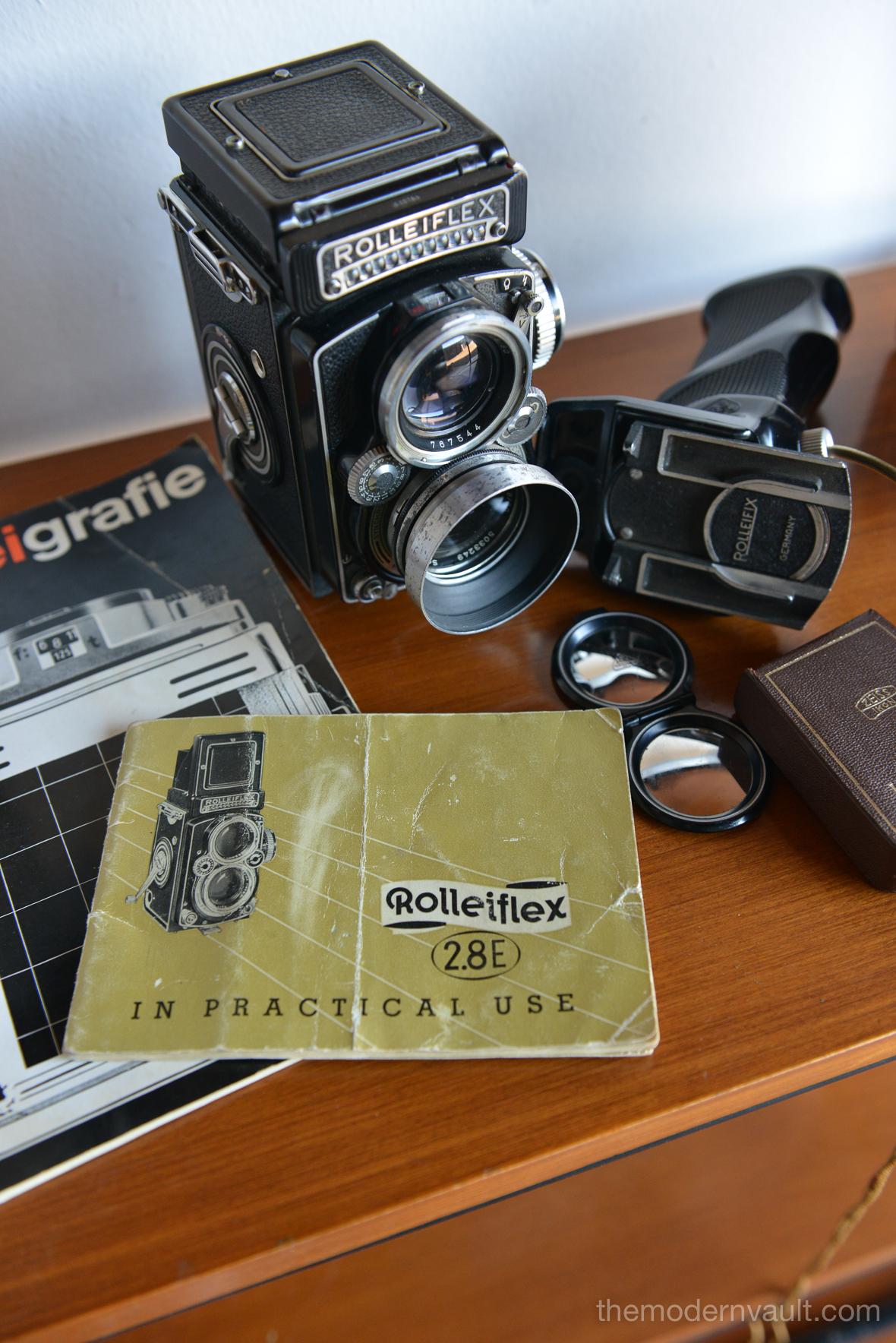 Rolleiflex 2.8E TLR Camera with Case and Accessories, circa 1958 10