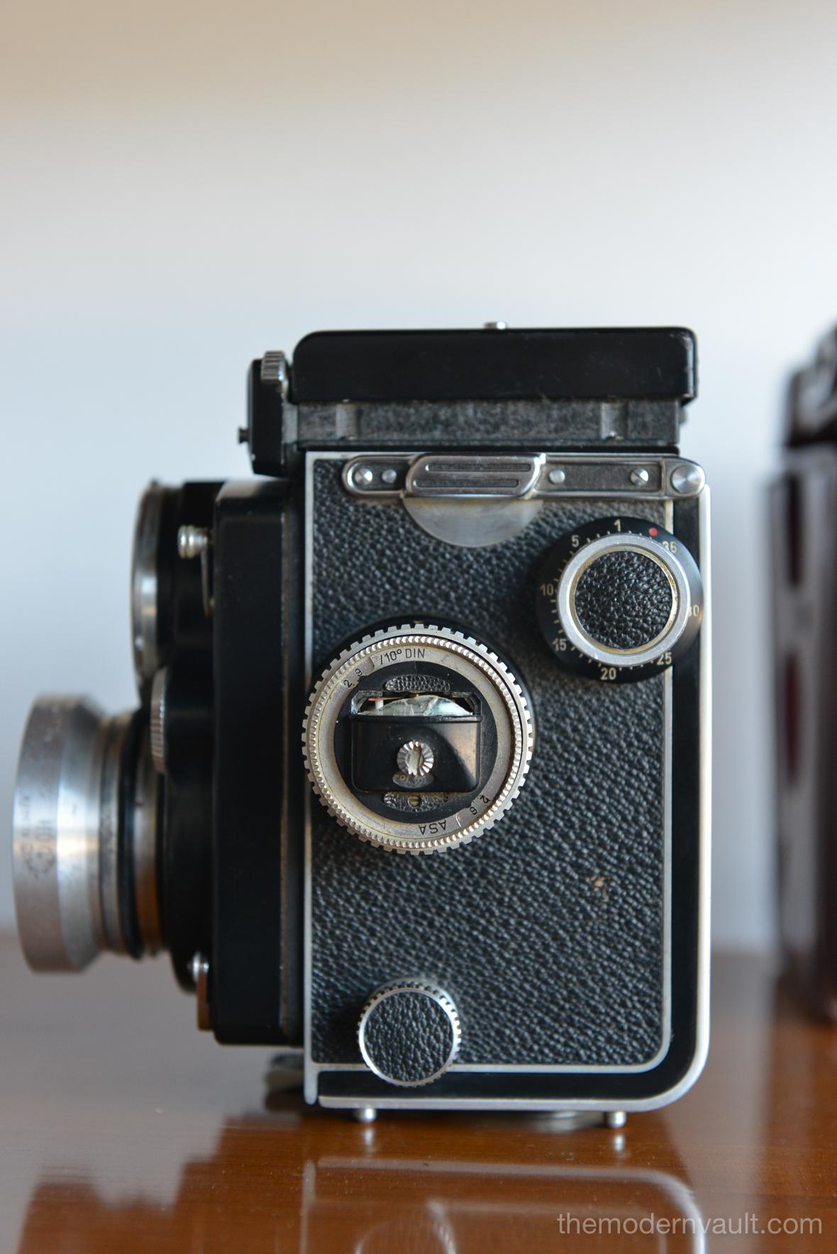 German Rolleiflex 2.8E TLR Camera with Case and Accessories, circa 1958