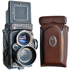 Vintage Rolleiflex 2.8E TLR Camera with Case and Accessories, circa 1958